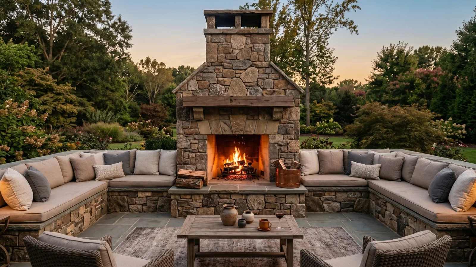 Custom Outdoor Fireplace Builders